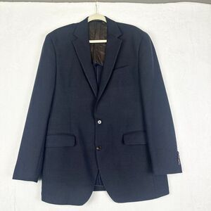 Coppley Drago Wool Super 120s Blazer Sport Coat 44T Tall Navy Blue Two Button